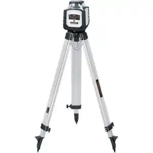 Laserliner 052.205A Cubus 210 S set Laser rotatif + support de lumière 150 cm, tige de nivellement télescopique 4 m et récepteur laser