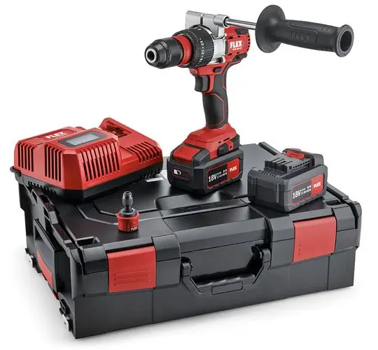 Flex-tools 504904 PD 2G 18.0-EC/5.0 SET Perceuse sans fil 18V 5.0 ah Li-Ion dans L-Boxx