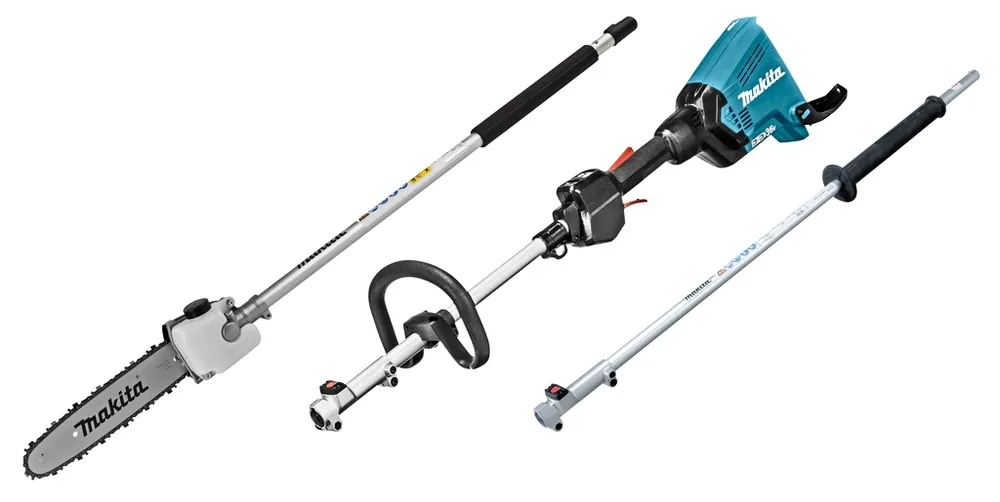 Makita DUX60ZX12 Accu Combi System D-handle 2 x 18V excl. batteries et chargeur + Attachement tronçonneuse et Poignée d‘extension