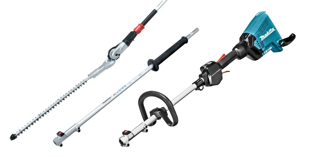 Makita DUX60ZX13 Accu Combi System D-handle 2 x 18V excl. batteries et chargeur + accessoire taille-haie et poignée d‘extension