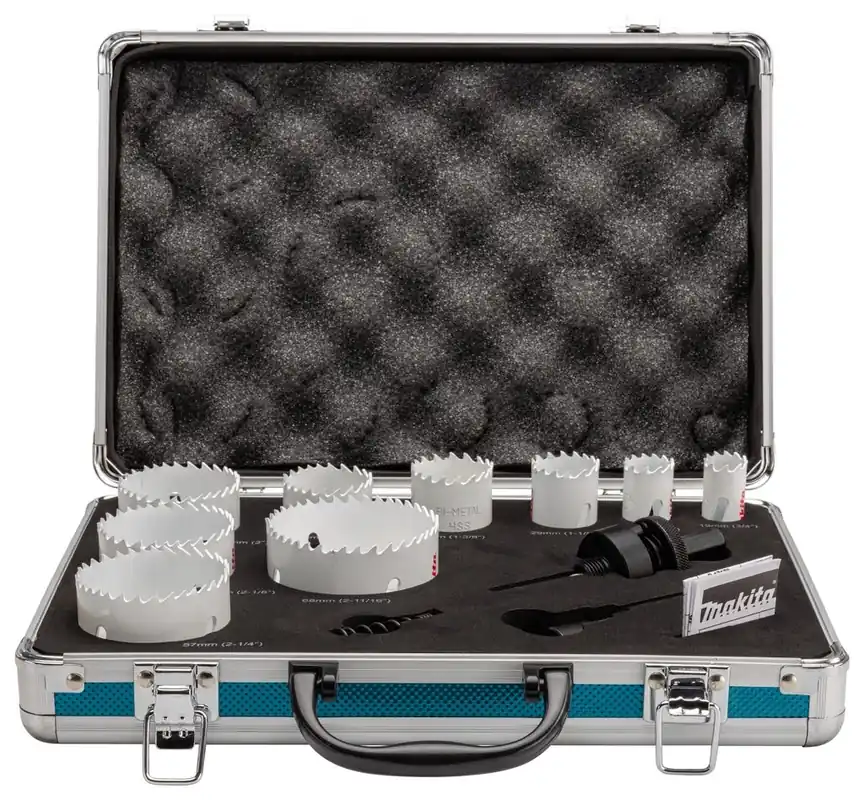 Makita Accessoires D-47282 Kit de scie cloche 12 pièces pour bois/métal