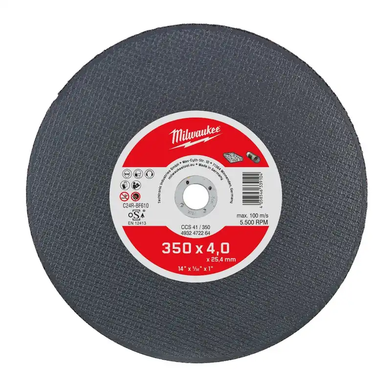 Milwaukee Accessoires 4932472264 Disque à tronçonner CCS41 350x4mm