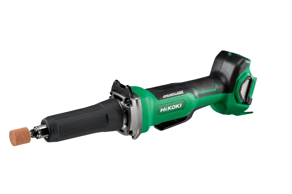 HIKOKI GP18DBW5Z Meuleuse droite sans fil avec interrupteur marche/arrêt 18 volts hors batteries et chargeur en coffret