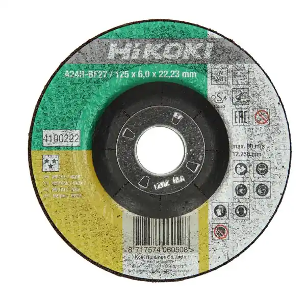 HIKOKI Accessoires 4100223 Meule pour métal et acier inoxydable 150x6 mm concave