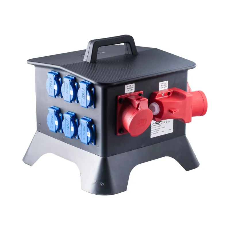 Keraf 104483 Boîte de distribution tout caoutchouc 2 x 32A 5p 6 x Schuko