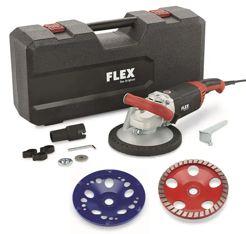 Flex-tools 513482 LD 24-6 180, Kit Ponceuse à béton Turbo-Jet 180 mm + Poinçon diamanté 180 mm