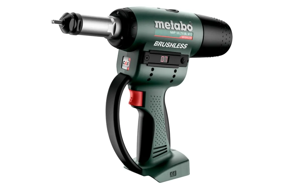 Metabo 601788850 NMP 18 LTX BL Pince à rivets aveugles à batterie M10 18V hors batteries et chargeur