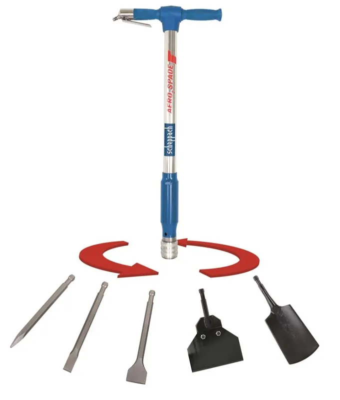 Scheppach 5909601900 Outil pneumatique 5 en 1 AERO 2 SPADE