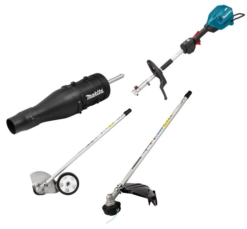 Makita UX01GZ15 Accu Combi System D-handle 40V Max excl. batteries et chargeur + débroussailleuse + accessoire souffleur de feuilles et coupe-bordures