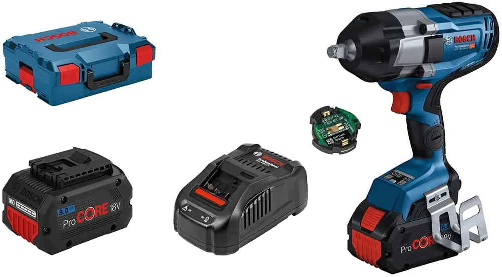 Bosch Bleu 06019J8002 GDS 18V-1000 C professionnel Clé à chocs 1/2" 1000Nm 18V 8.0 ProCore en L-Boxx