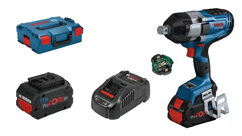 Bosch Bleu 06019J8202 GDS 18V-1050 HC Clé à chocs professionnelle 3/4" 18V 8.0Ah ProCore en L-Boxx + 5 ans de garantie revendeur !