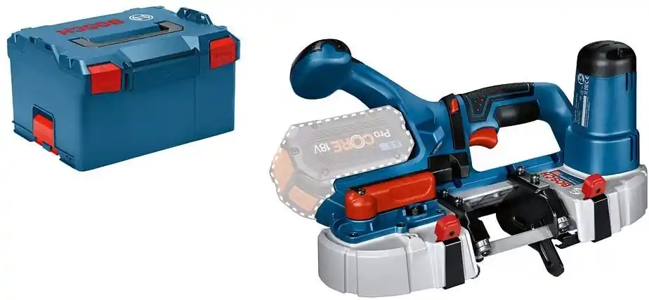 Bosch Bleu 06012A0401 Scie à ruban sans fil GCB 18V-63 solo L-BOXX