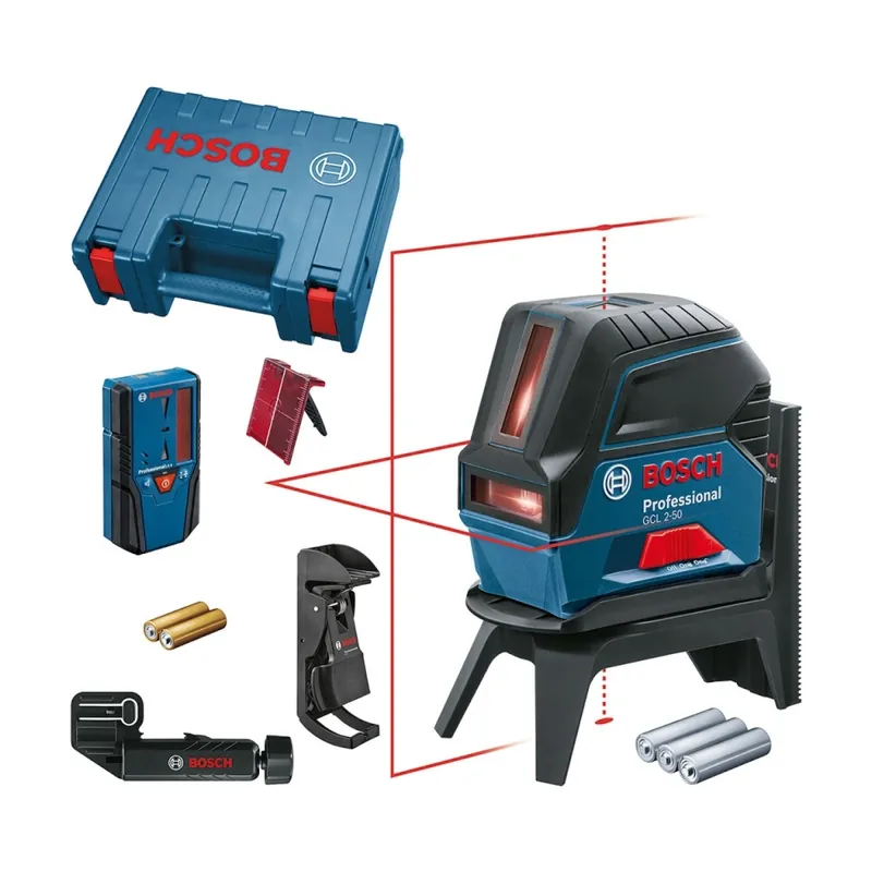 Bosch Bleu 0601066F01 Laser points et lignes GCL2-50 + Cellule LR6