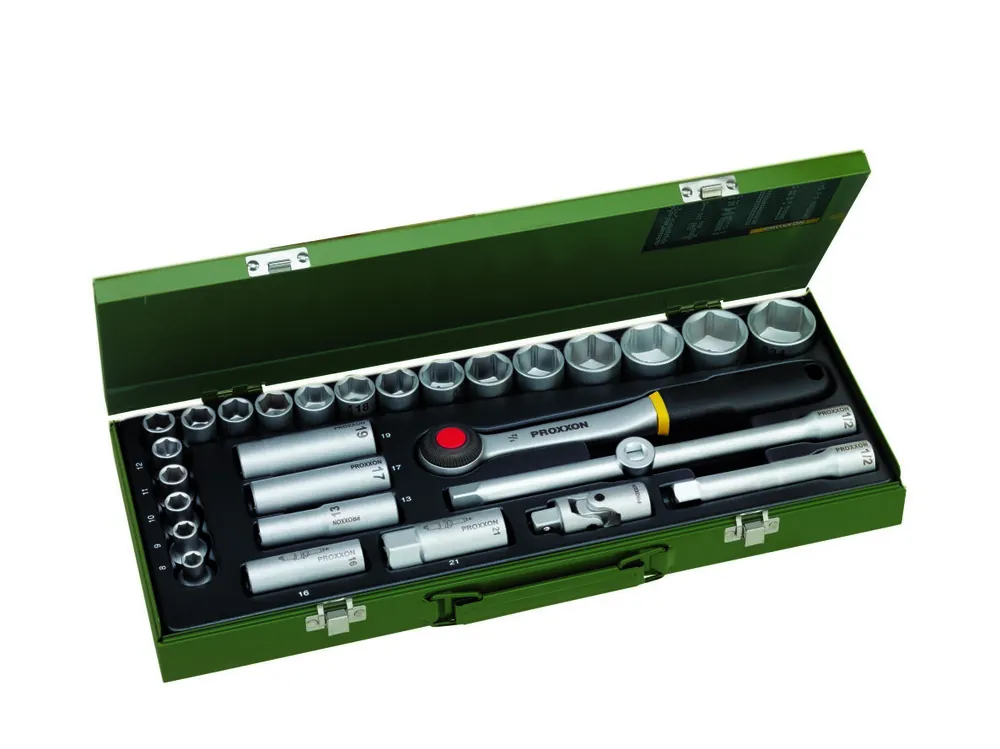 Proxxon 23000 Jeu de clés à douille 1/2" 29 pièces