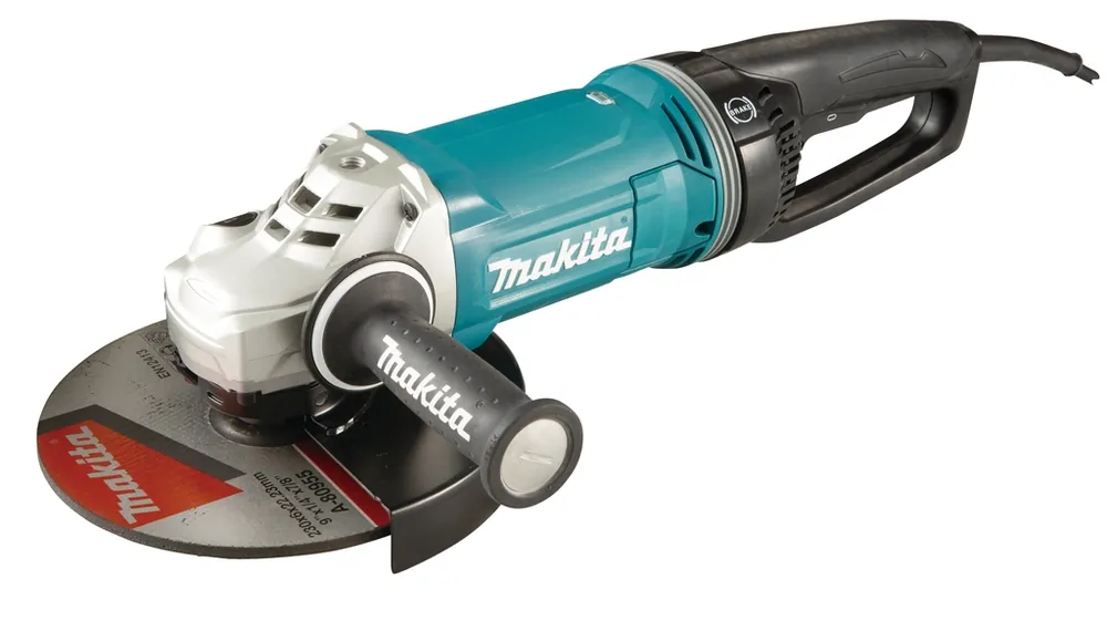 Makita GA9071X1 230V Meuleuse d‘angle 230 mm 2800 watts avec interrupteur de blocage et poignée en D