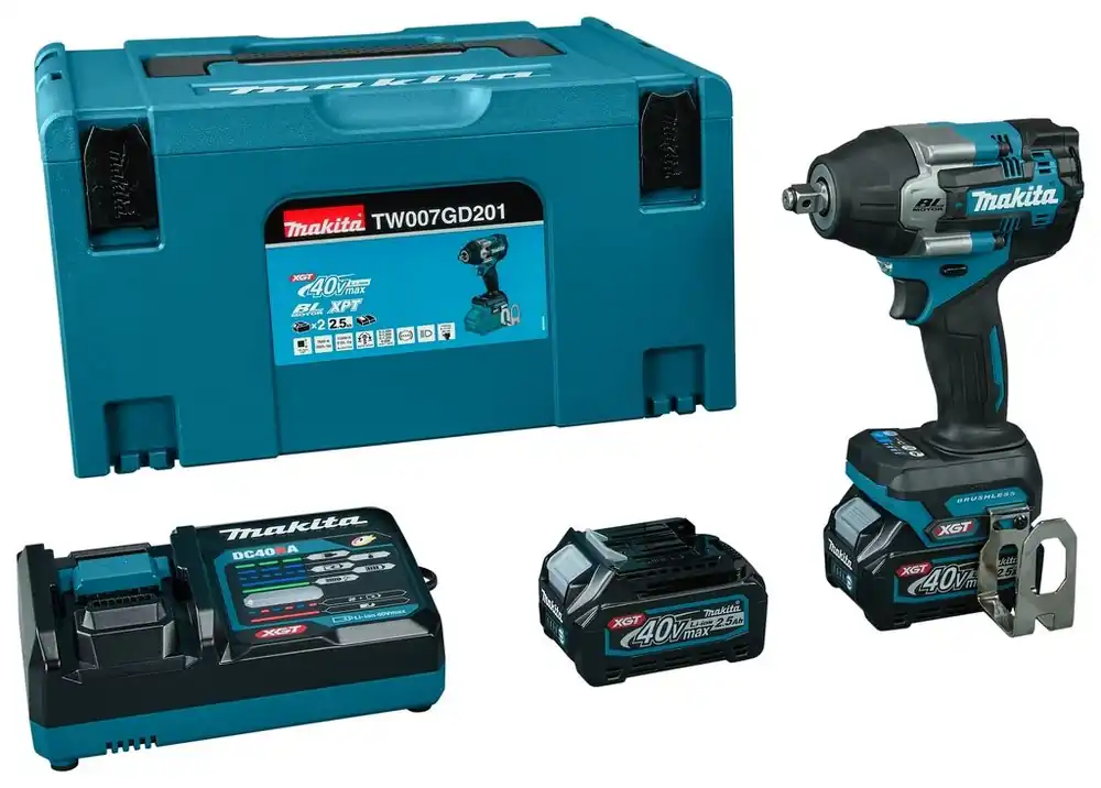 Makita TW007GD201 Clé à chocs 1/2" 40 Volt Max 2,5Ah Li-Ion dans Mbox