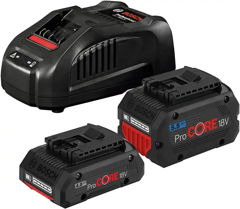 Bosch Bleu Accessoires 1600A0214A Pack batteries 18V ProCORE18V 4.0Ah + 5.5Ah + Chargeur GAL 1880 CV
