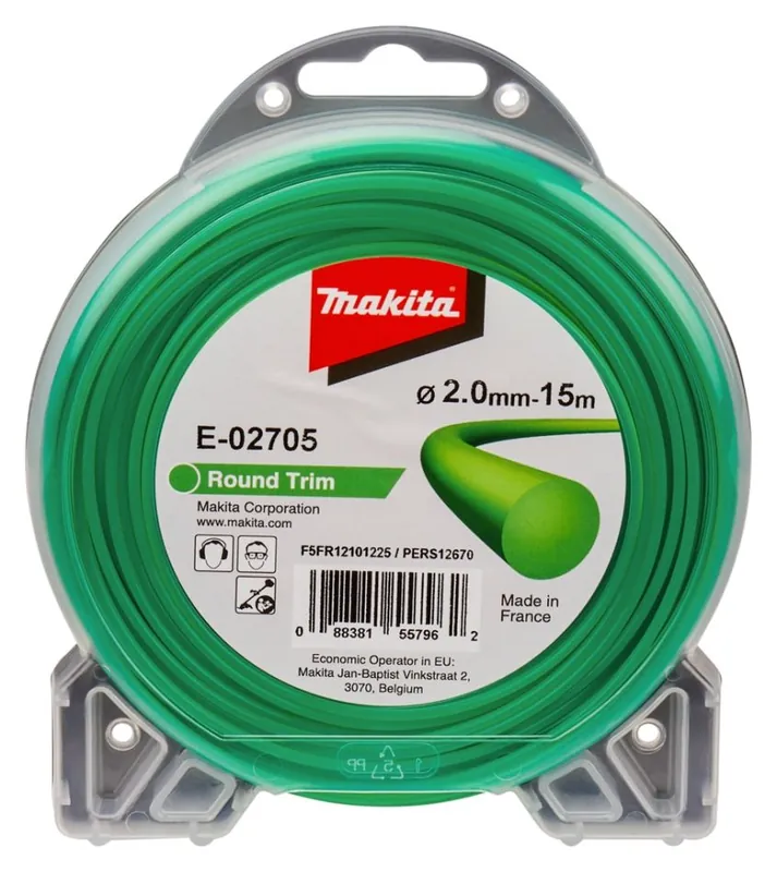 Makita Accessoires E-02705 Fil de coupe Vert 2mm x 15 m rond