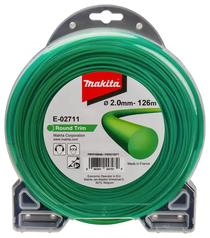 Makita Accessoires E-02711 Fil de coupe Vert 2mm x 126 mtr rond