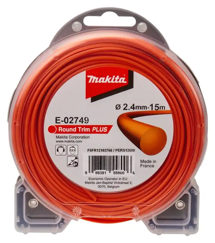 Makita Accessoires E-02749 Fil de coupe Orange 2,4mm x 15 mtr rond