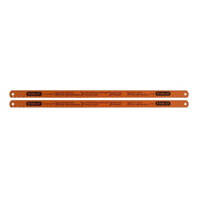 Stanley 0-15-906 Carte 2 lame de scie à métaux Rubis Hss Moly 10 Dents
