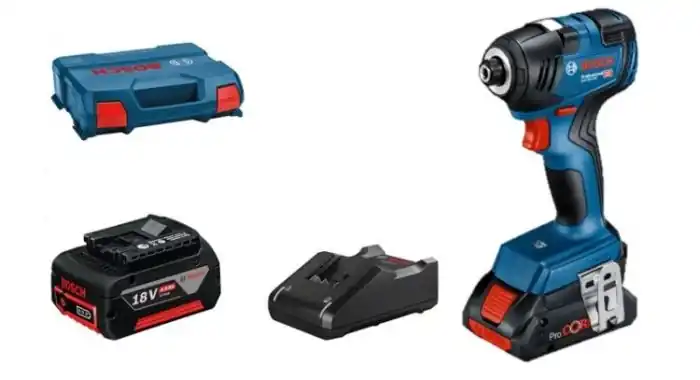 Bosch Bleu 06019J2107 GDR 18V-200 visseuse à chocs sans fil 18V 4.0Ah Li-Ion en L-Boxx