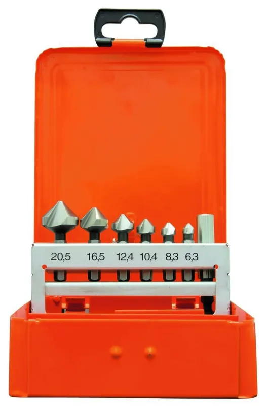 Projahn 35003 Jeu de fraises HSS-G 90° hexagonales 1/4". Arbre 7 pièces