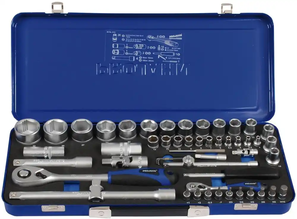 Projahn 4131 Xi-on Jeu de douilles 1/4" + 1/2" 54 pièces