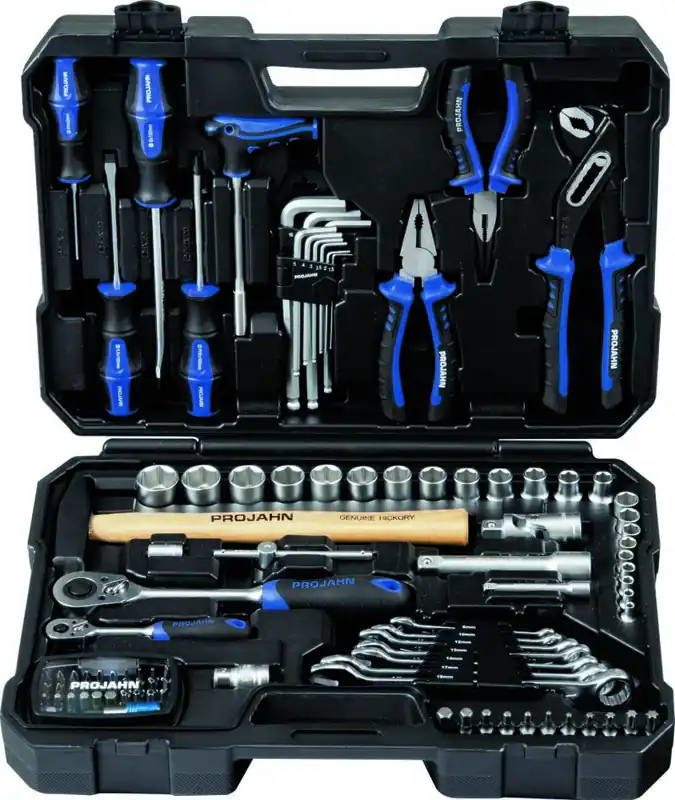 Projahn 8665 Boîte à outils Proficraft 1/4"+ 1/2" 98 pièces, cliquets 48 dents