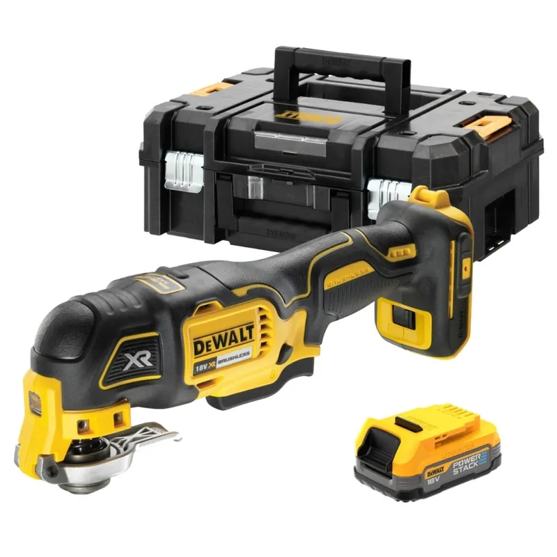 DeWalt DCS356E1T-XJ Outil multifonction oscillant XR 18 Volt PowerStack Li-Ion
