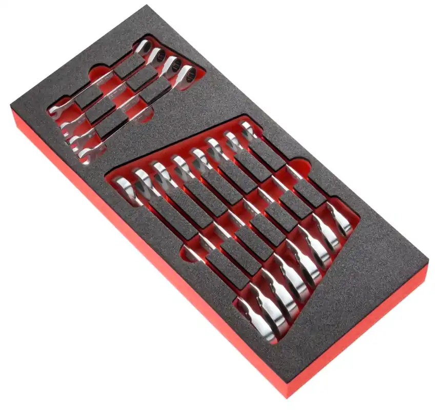 Facom MODM.467JU12 Module Clé à cliquet à anneaux pouce en mousse 12 pièces