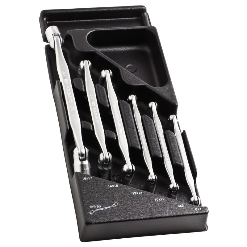 Facom MOD.66A-1 Module Clés à douille articulées 6 à 17 mm 12 côtés 6 pièces