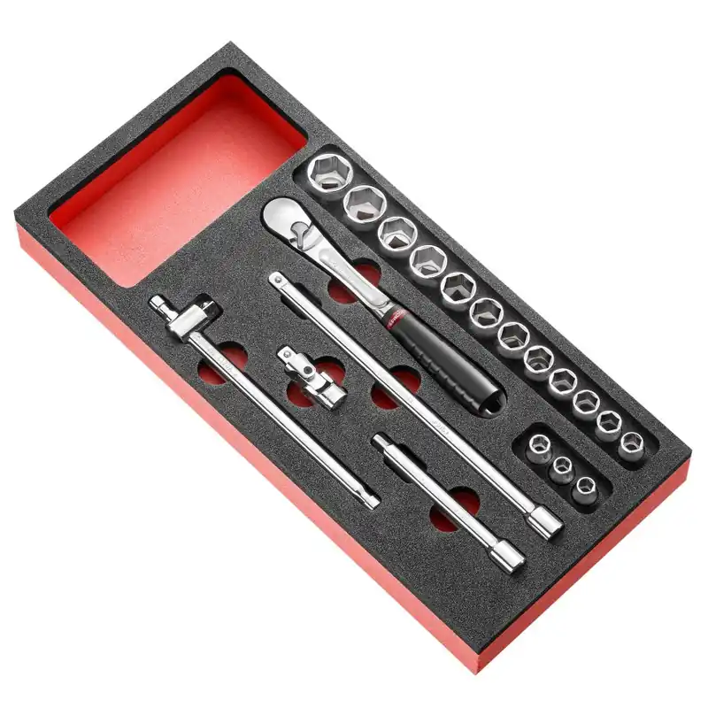 Facom MODM.JL161-36 Module de douilles métriques 3/8" 6 faces 20 pièces