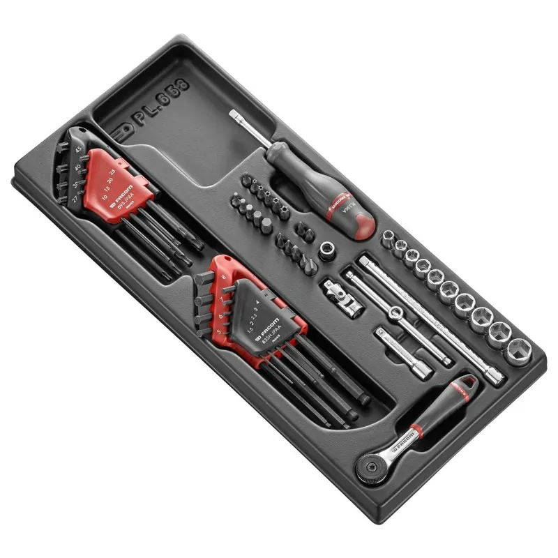 Facom MOD.R161-46 Module jeu de douilles métriques 1/4" 6 faces 52 pièces