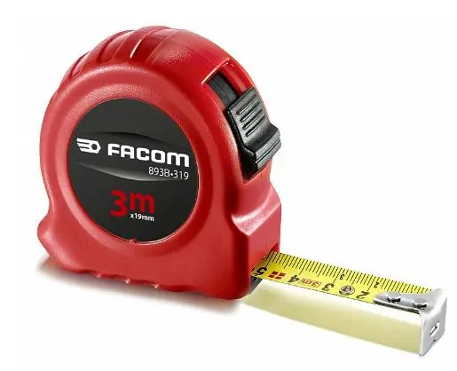 Facom 893B.319PB Mètre ruban double face avec boîtier ABS 3 mtr 19 mm
