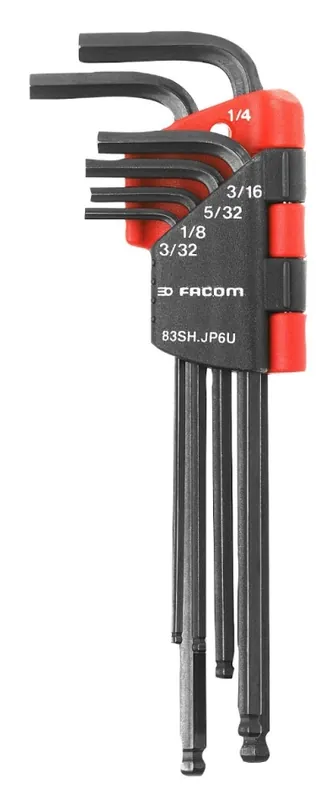 Facom 83SH.JP9BPB Clés Allen longues dans un support - 6 pcs
