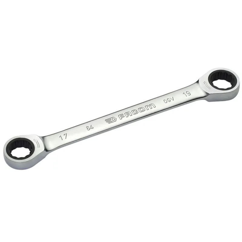 Facom 64.17X19 Clé à cliquet à double anneau 12 côtés 17 x 19 mm métrique