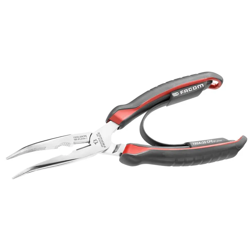 Facom 195A.20CPE Pince téléphonique courbée + coupe latérale 200 mm