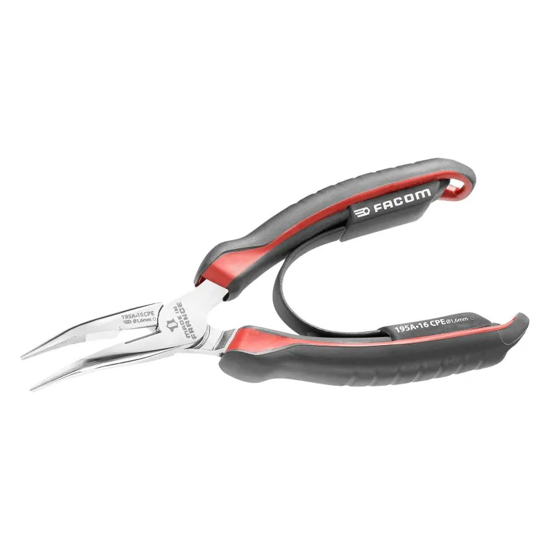 Facom 195A.16CPE Pince à becs courbes + coupe latérale 160 mm
