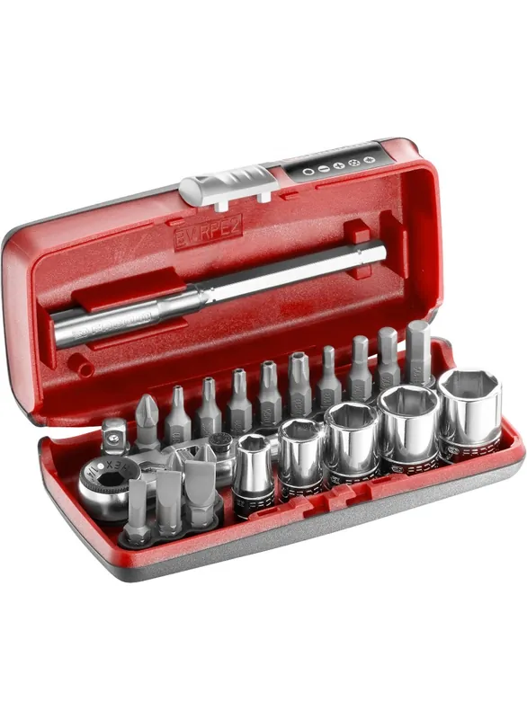 Facom R1PICOPB Jeu de douilles et d‘embouts métriques 1/4" 6 pans 23 pcs