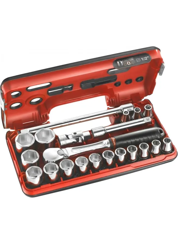 Facom SL.DBOX1PB Jeu de douilles 1/2" métrique 6 pans 21 pcs