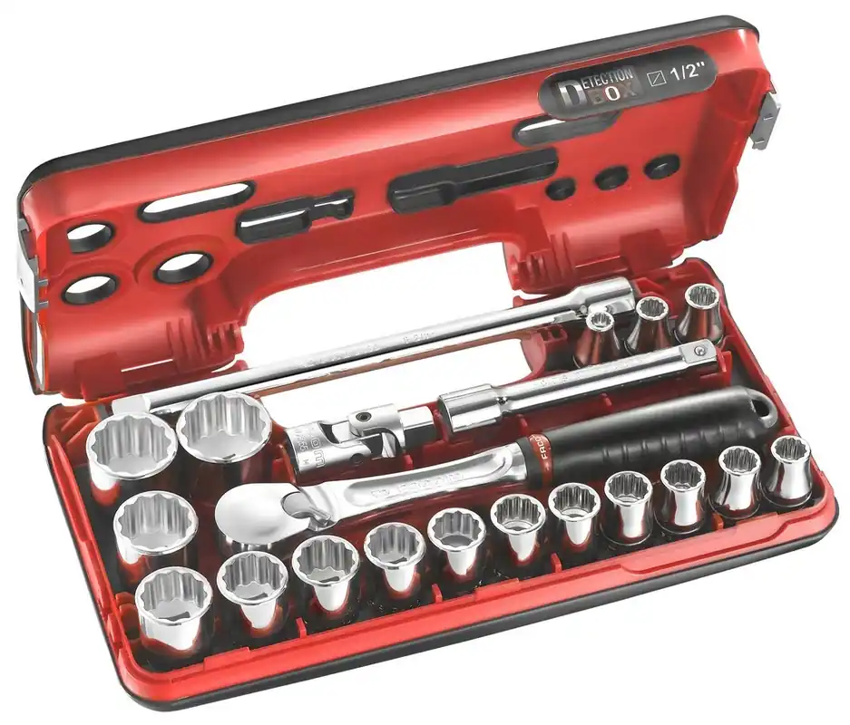 Facom SL.DBOX112PB Jeu de douilles métriques 12 côtés 1/2" 21 pièces