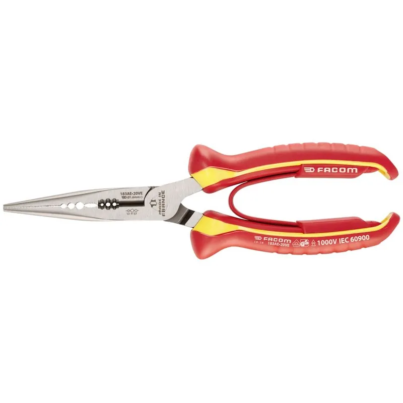 Facom 183AE.20VE 183A.VE Pince à becs semi-circulaires 1000 Volt