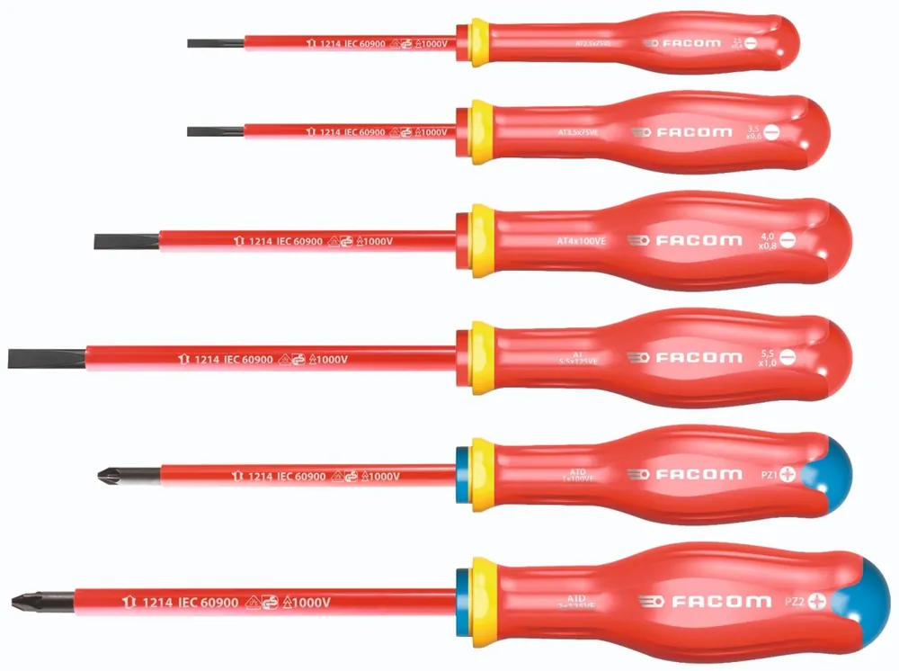 Facom ATDVE.J6PB Set de tournevis VE 6 pièces