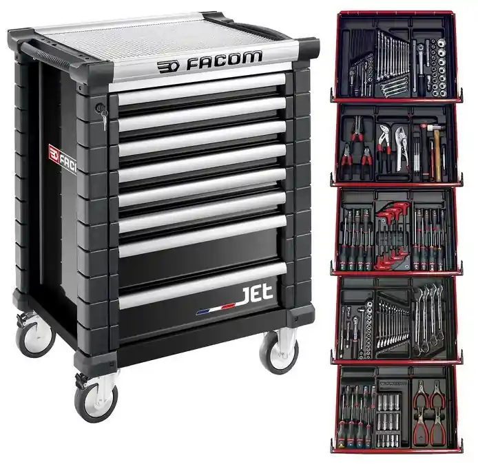 Facom JETCM175GBNL Chariot à outils rempli de noir