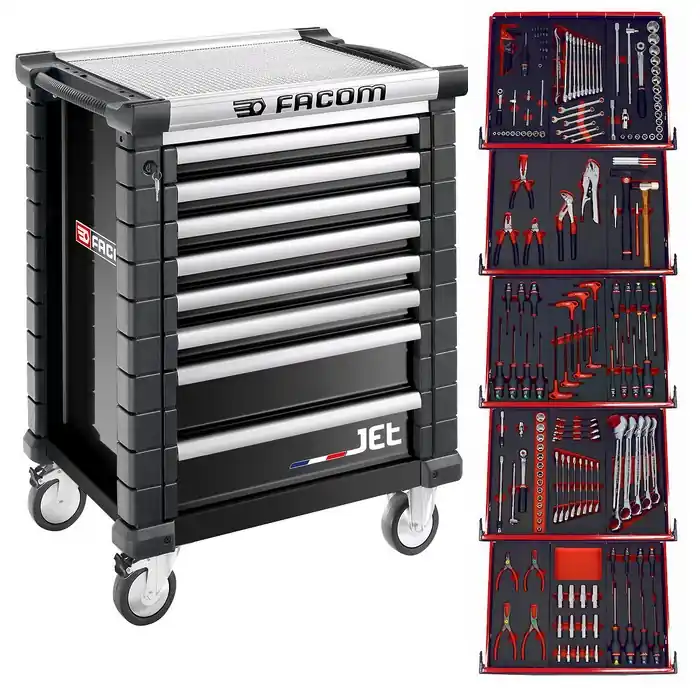 Facom JETCMM175GBNL Chariot à outils rempli de noir