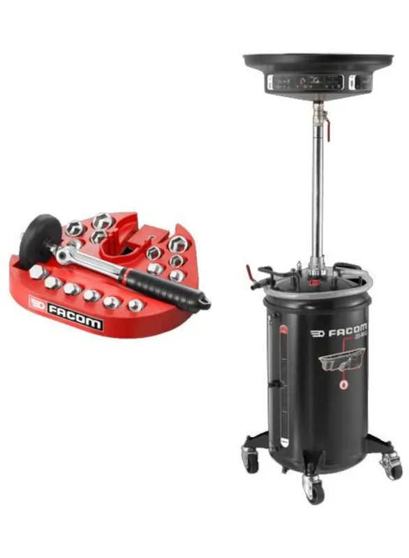 Facom OD.80GD48-KIT SET Bac à huile avec kit de vidange d‘huile