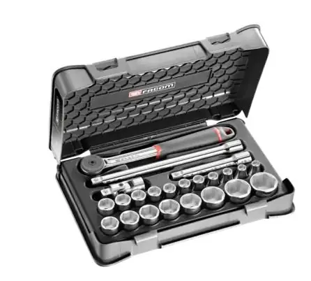 Facom S.161-3P6PB Jeu de douilles 1/2" 6-pans