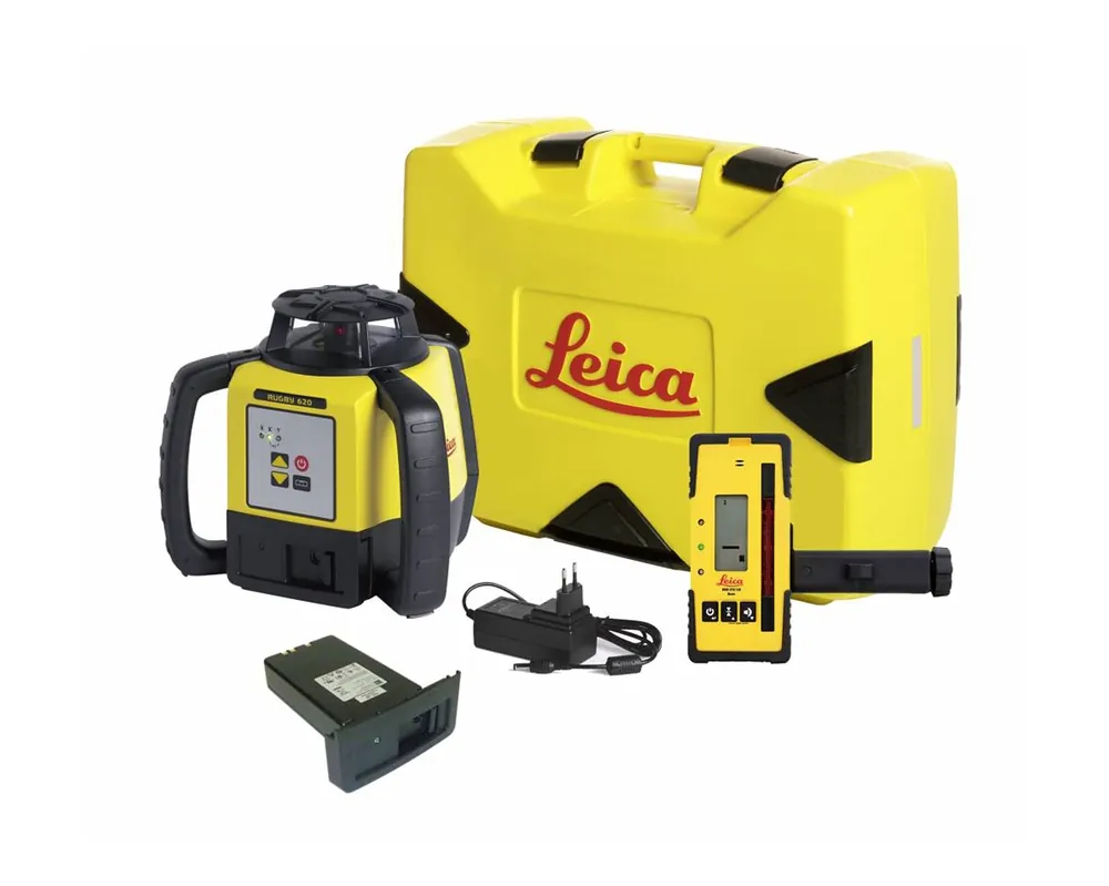 Leica 6011153 Rugby 640 Laser horizontal/vertical autonivelant + Récepteur Rod Eye 120