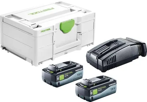 Festool Accessoires 577327 Kit d‘énergie SYS 18V 2x8.0/SCA16 - 2 x packs de batteries et chargeur dans un systainer.